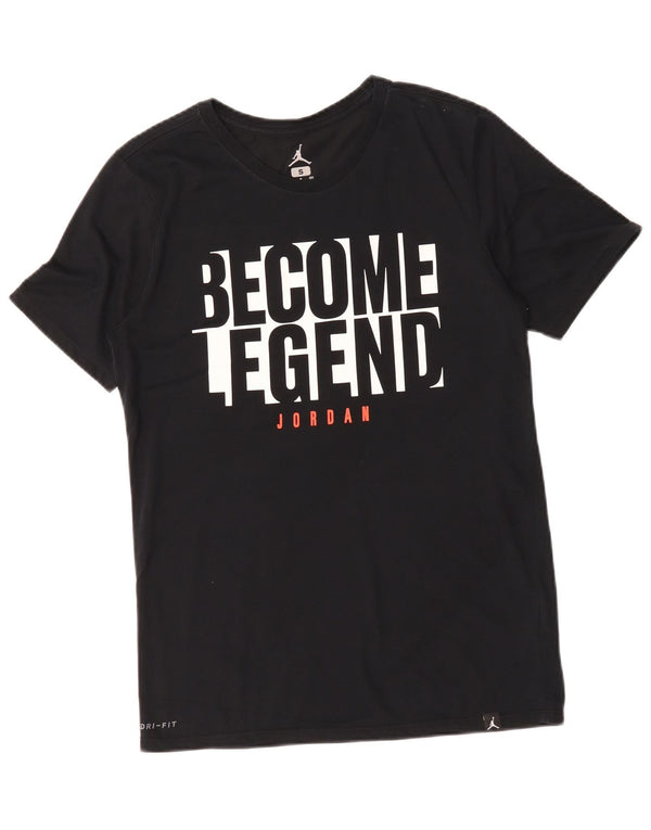 Jordan Mens Dri Fit Graphic T-Shirt Top Small Black Cotton
