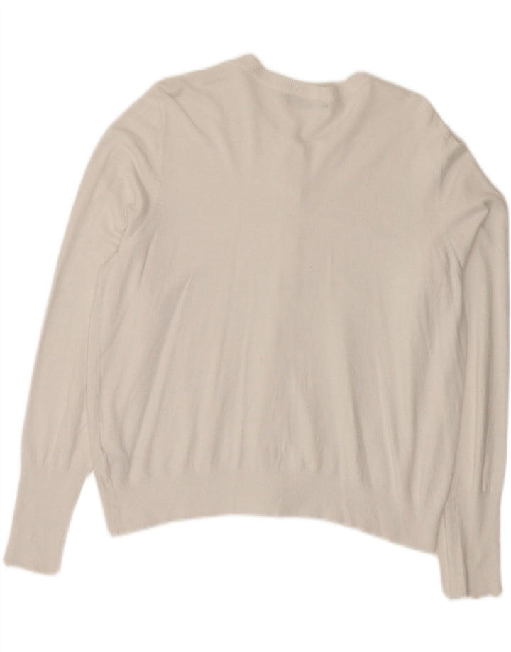 Marks & Spencer Womens Cardigan Sweater UK 18 XL White Viscose