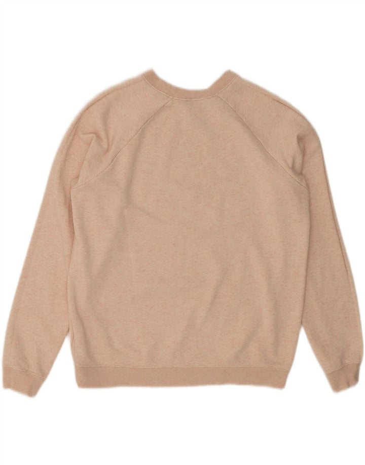 NIKE Womens Graphic Sweatshirt Jumper UK 14 Medium Pink Flecked Cotton Vintage Nike and Second-Hand Nike from Messina Hembry 