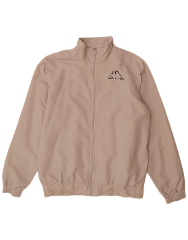 Kappa Mens Bomber Jacket UK 42 XL Beige Polyester