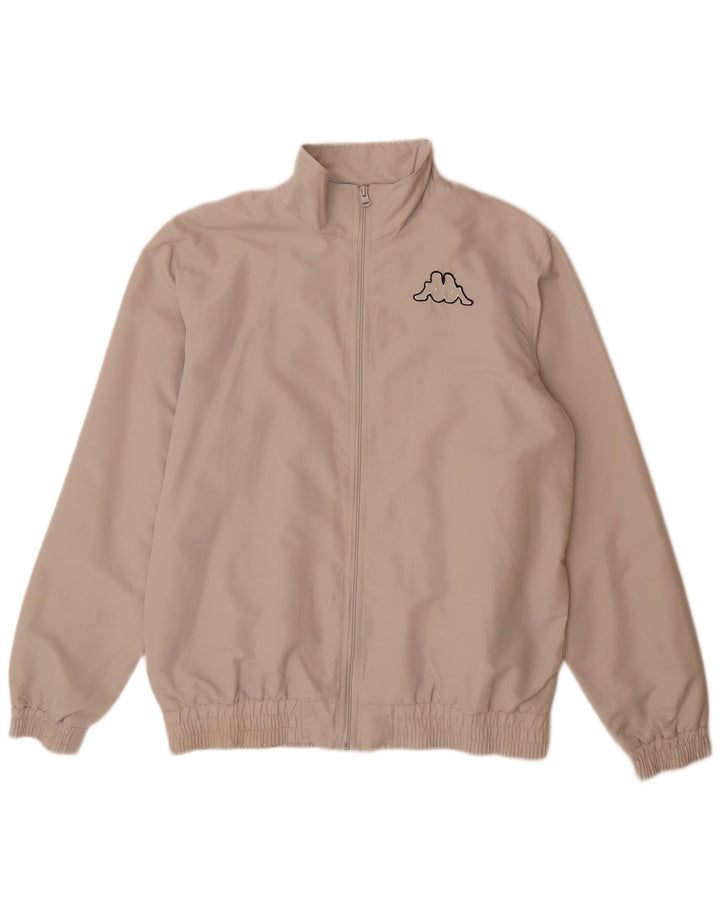 Kappa Mens Bomber Jacket UK 42 XL Beige Polyester