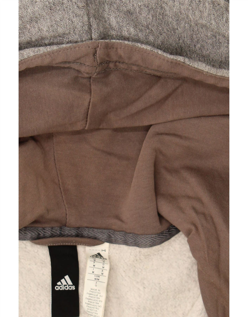 ADIDAS Mens Zip Hoodie Sweater Medium Grey Cotton Vintage Adidas and Second-Hand Adidas from Messina Hembry 