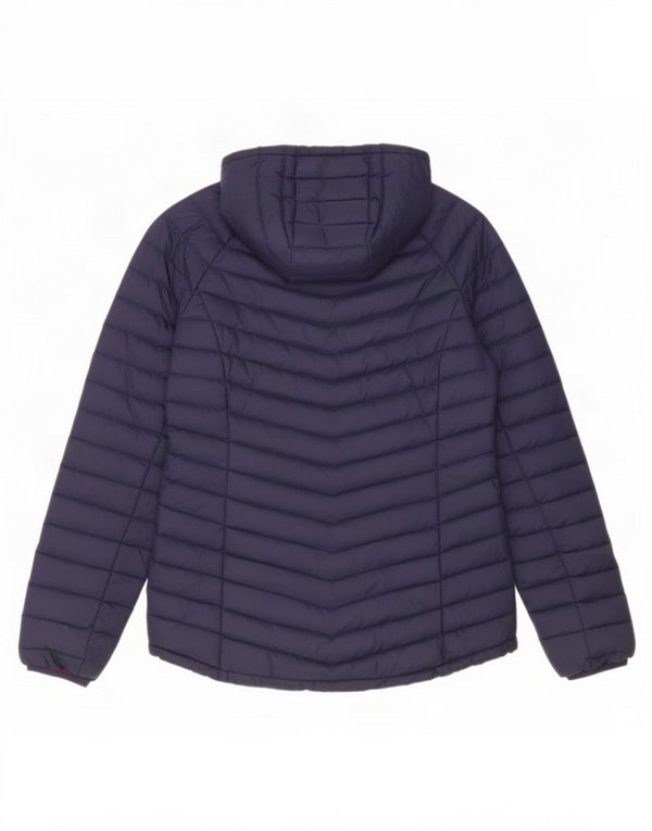 Mountain Warehouse Womens Hooded Padded Jacket UK 10 Small Navy Blue