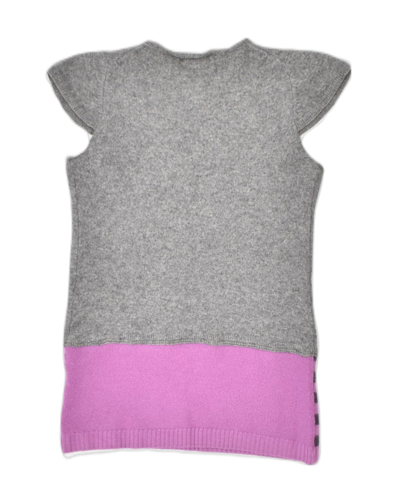 W@Y Womens Short Sleeve Crew Neck Jumper Sweater UK 12 Medium Grey | Vintage | Thrift | Second-Hand | Used Clothing | Messina Hembry 