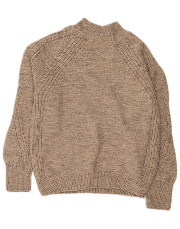Marks & Spencer Womens Turtle Neck Jumper Sweater UK 10 Small Beige