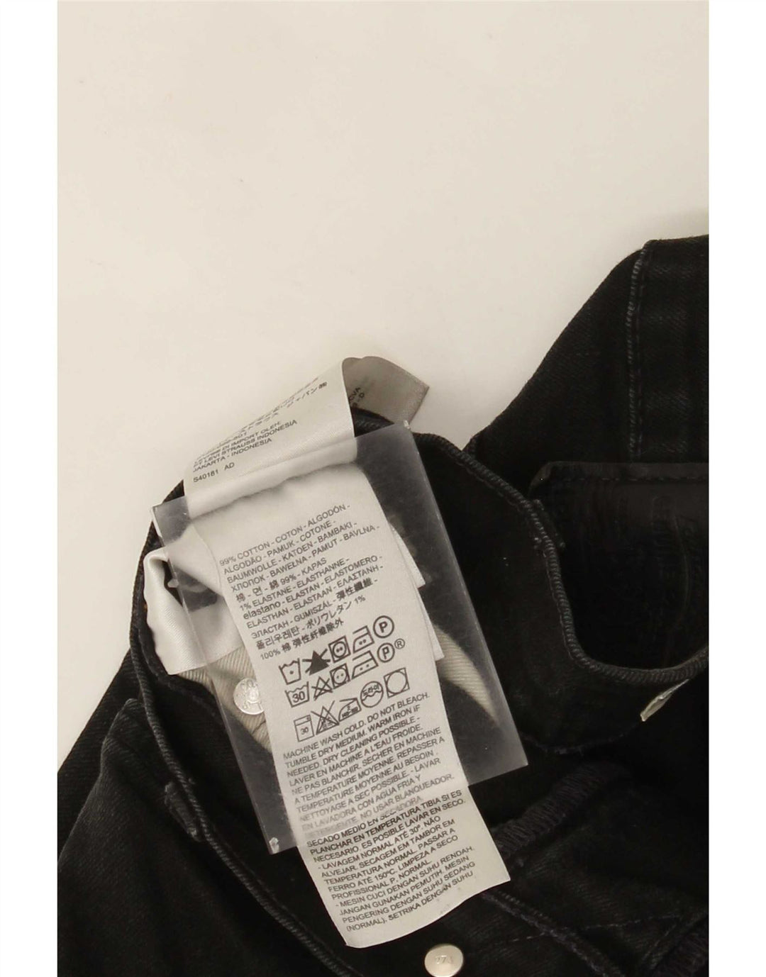 Levi's Mens 502 Tapered Jeans W32 L32 Black Cotton