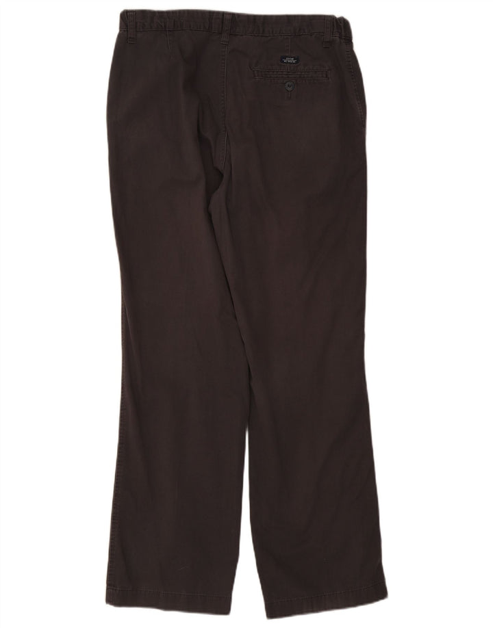 Marks & Spencer Mens Blue Harbour Straight Chino Trousers W34 L31 Black