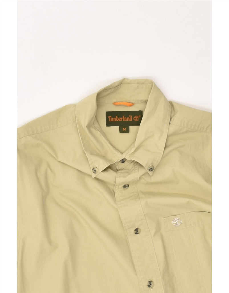 TIMBERLAND Mens Shirt Medium Khaki Cotton | Vintage Timberland | Thrift | Second-Hand Timberland | Used Clothing | Messina Hembry 