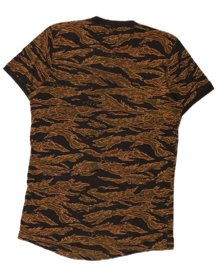 ADIDAS Mens T-Shirt Top Medium Brown Camouflage