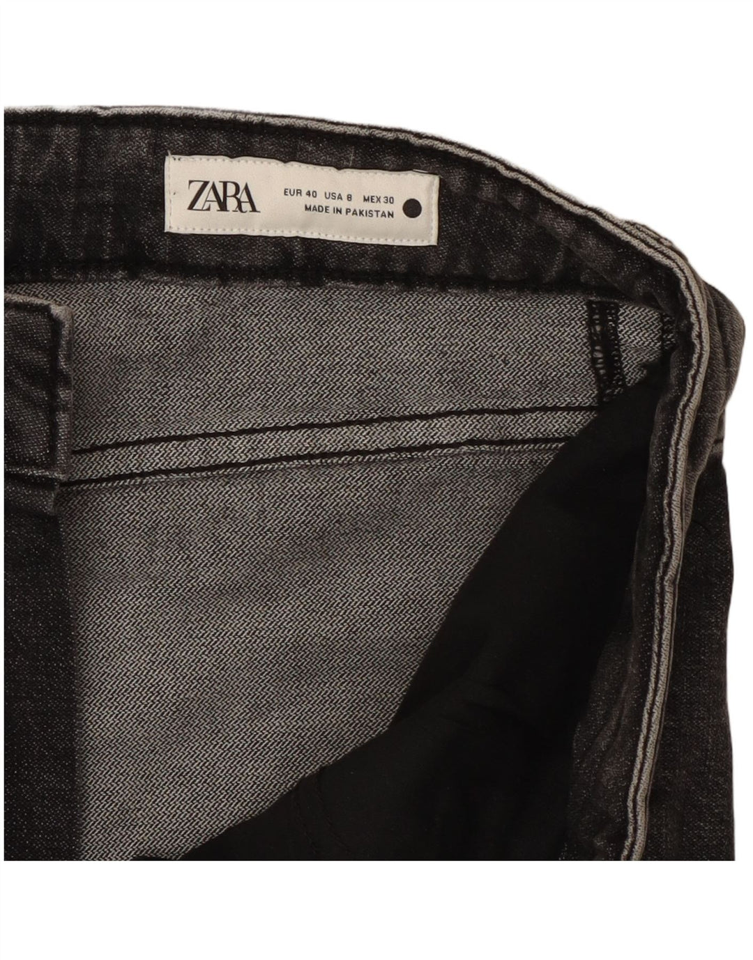 Zara Womens Straight Jeans EU 40 Medium W30 L26 Grey