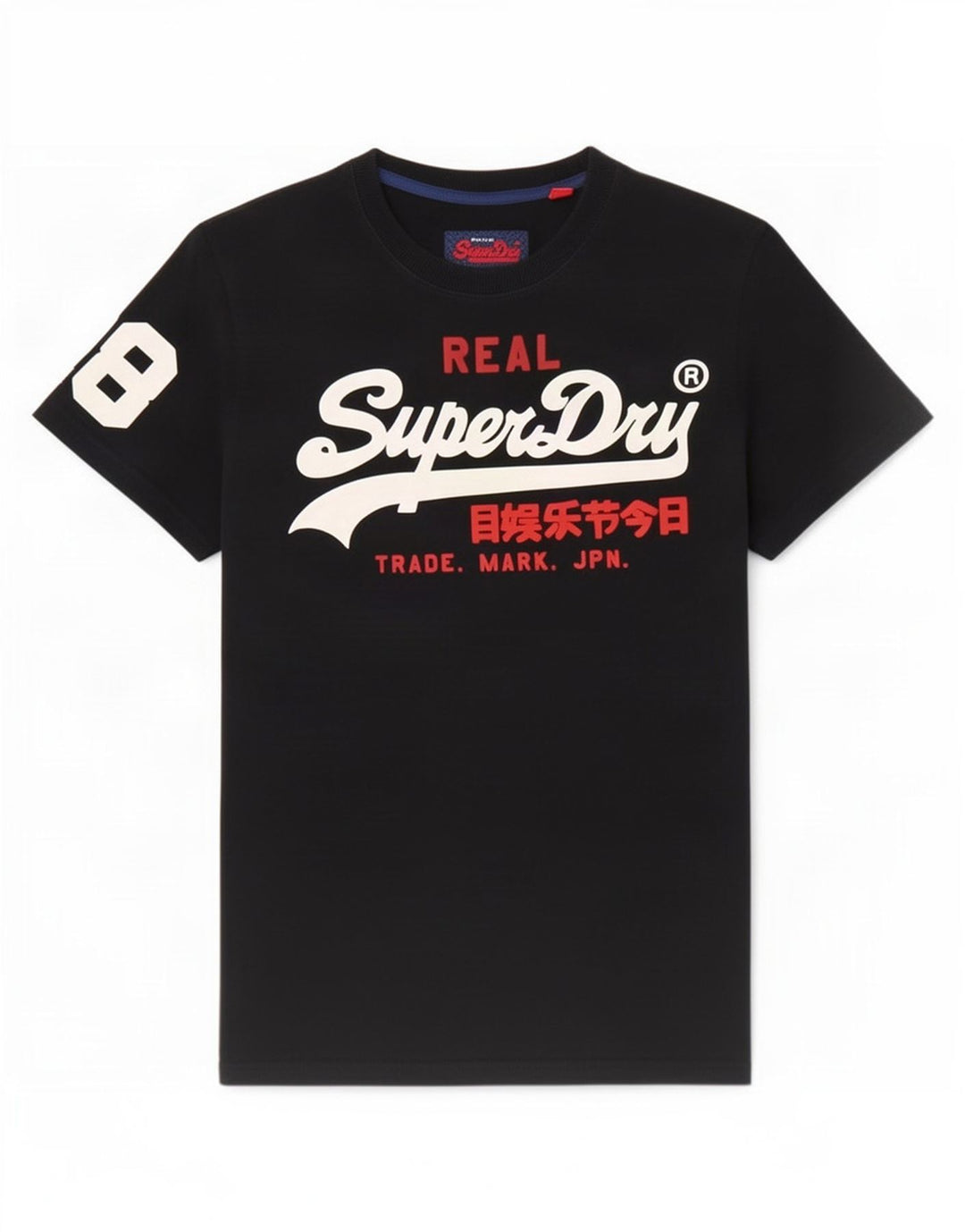 Superdry Mens Graphic T-Shirt Top Medium Black Cotton