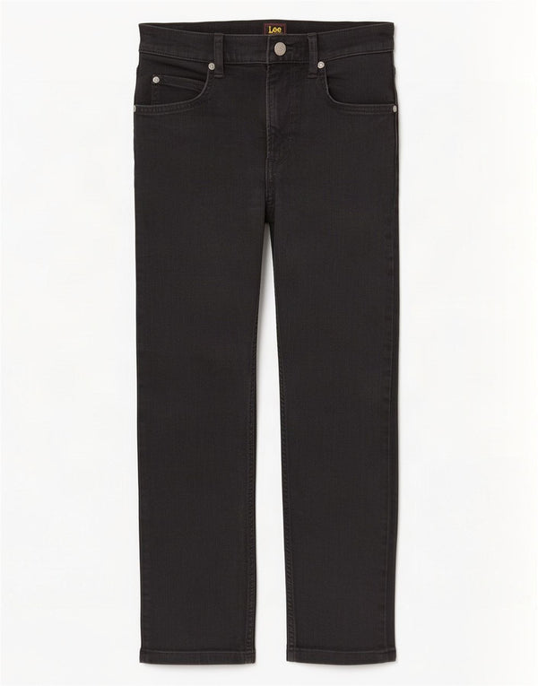 Lee Mens Rider Cropped Jeans W29 L25 Black Cotton