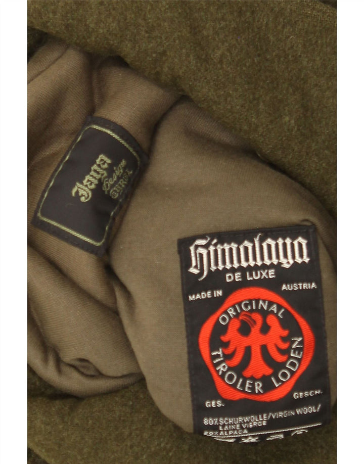 Himalaya Mens De Luxe Overcoat UK 38 Medium Khaki Wool