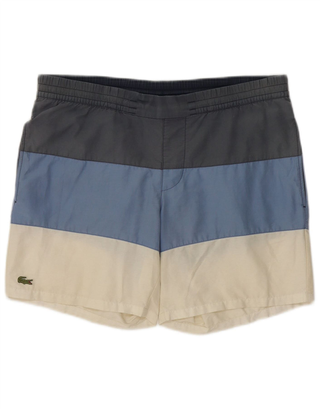 Lacoste Mens Swimming Shorts Medium Multicoloured Colourblock Cotton