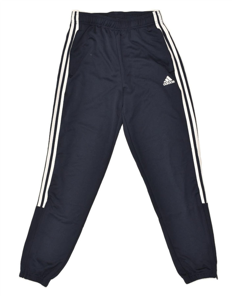 ADIDAS Mens Tracksuit Trousers Joggers Small Navy Blue Polyester | Vintage Adidas | Thrift | Second-Hand Adidas | Used Clothing | Messina Hembry 