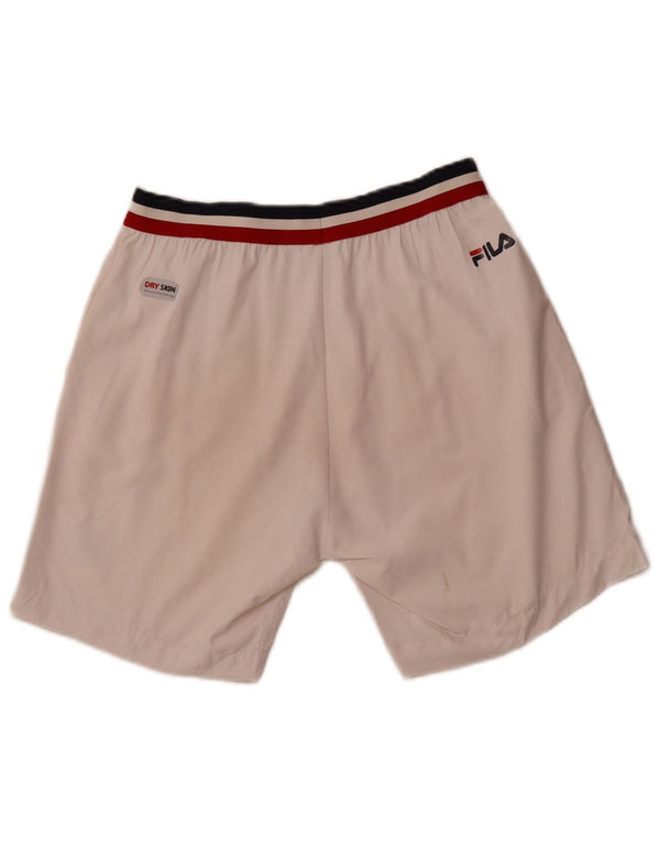 FILA Mens Sport Shorts Small White Polyester