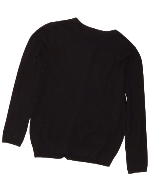 Zara Womens Cardigan Sweater UK 12 Medium Black
