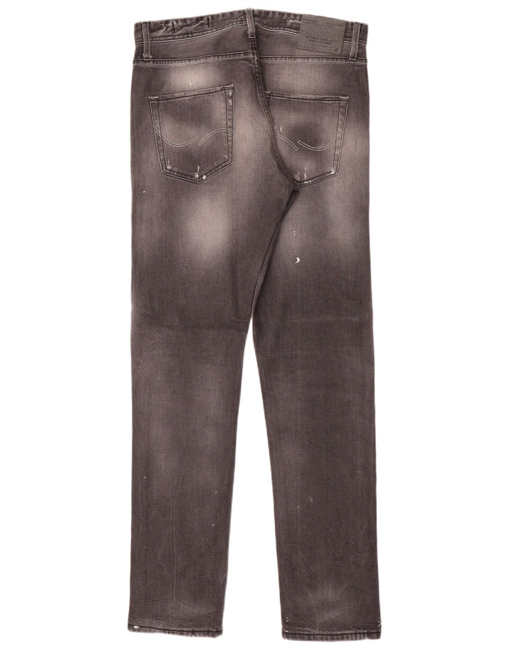 Jack & Jones Mens Distressed Slim Jeans W32 L33 Grey