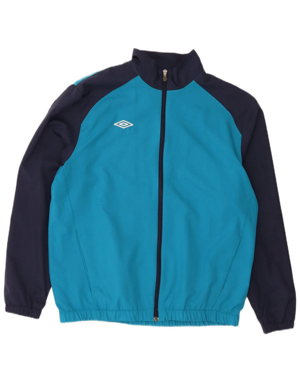 Umbro Mens Tracksuit Top Jacket Large Blue Colourblock