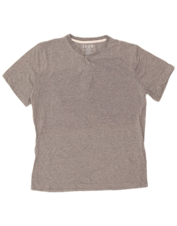 Izod Mens T-Shirt Top Medium Grey Flecked Cotton