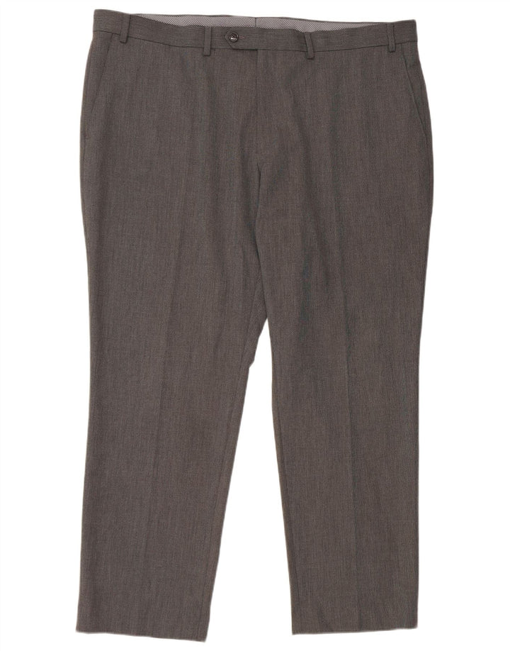 CHAPS Mens Straight Suit Trousers W42 L30 Grey
