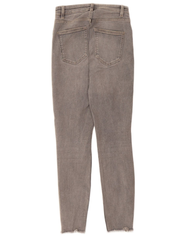 Zara Womens Distressed Skinny Jeans EU 36 XS W26 L28 Grey