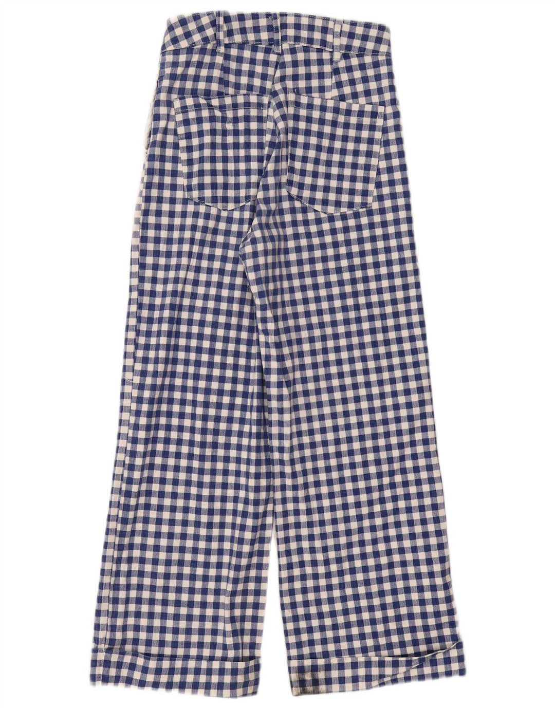 Scotch & Soda Womens Regular Bootcut Chino Trousers W26 L26 Blue Gingham