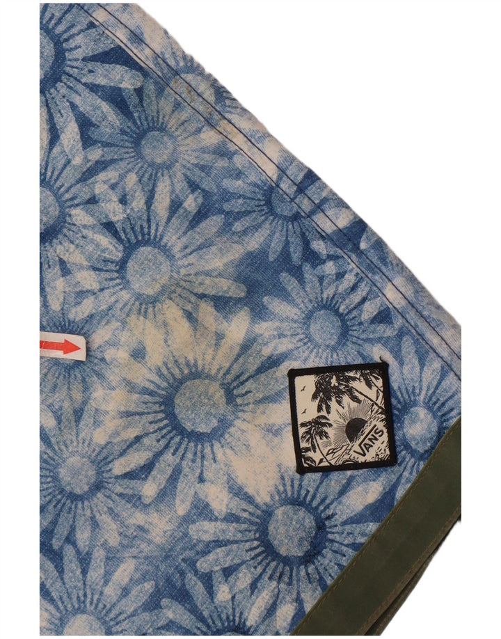 Vans Mens Swimming Shorts Large Blue Floral Polyester