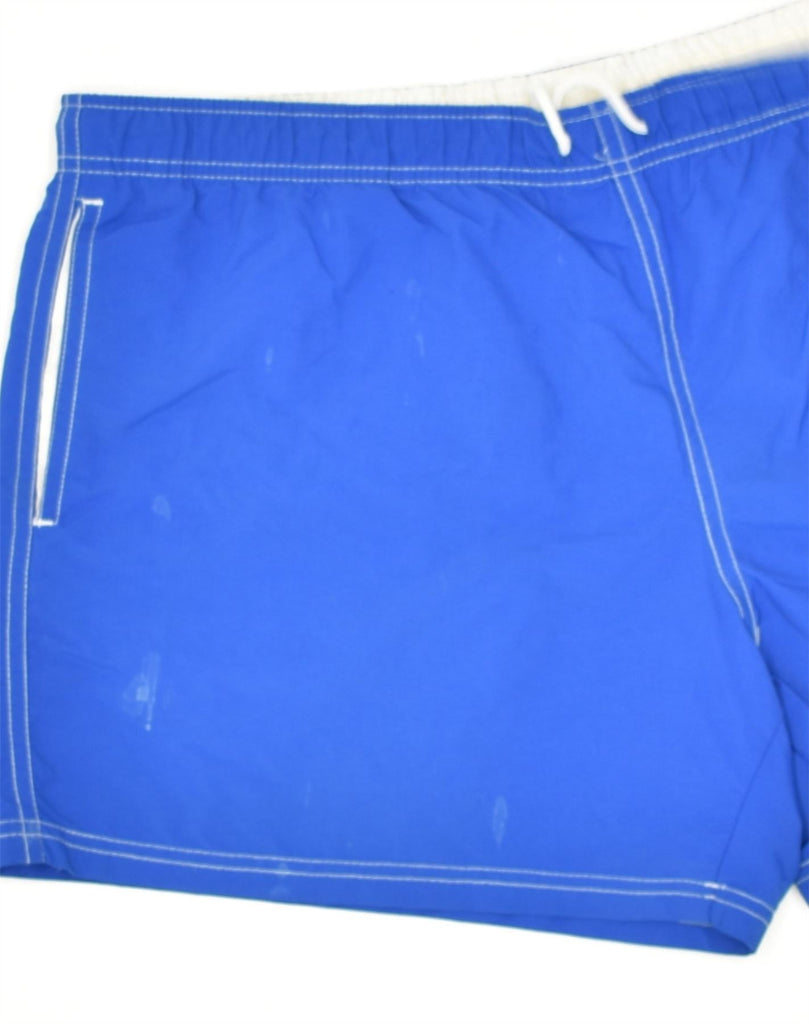 VINTAGE Mens Swimming Shorts 2XL Blue Polyester | Vintage Vintage | Thrift | Second-Hand Vintage | Used Clothing | Messina Hembry 