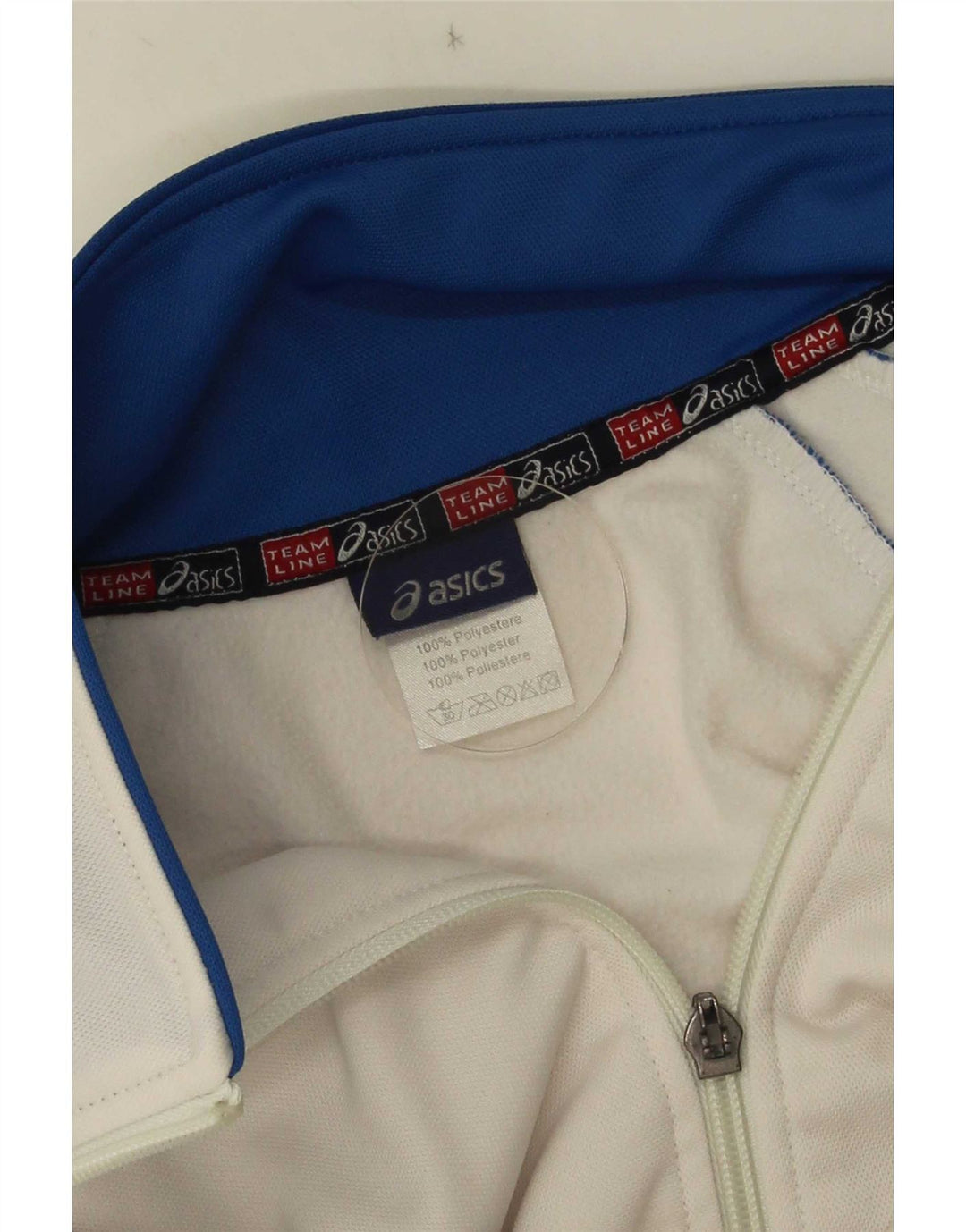 Asics Mens Tracksuit Top Jacket Small White Polyester