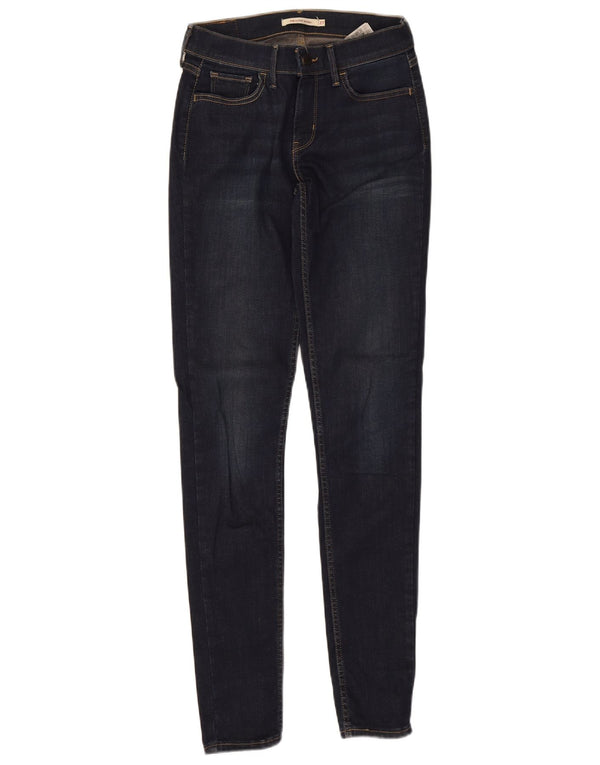 Levi's Womens 710 Super Skinny Jeans W27 L32 Navy Blue Cotton
