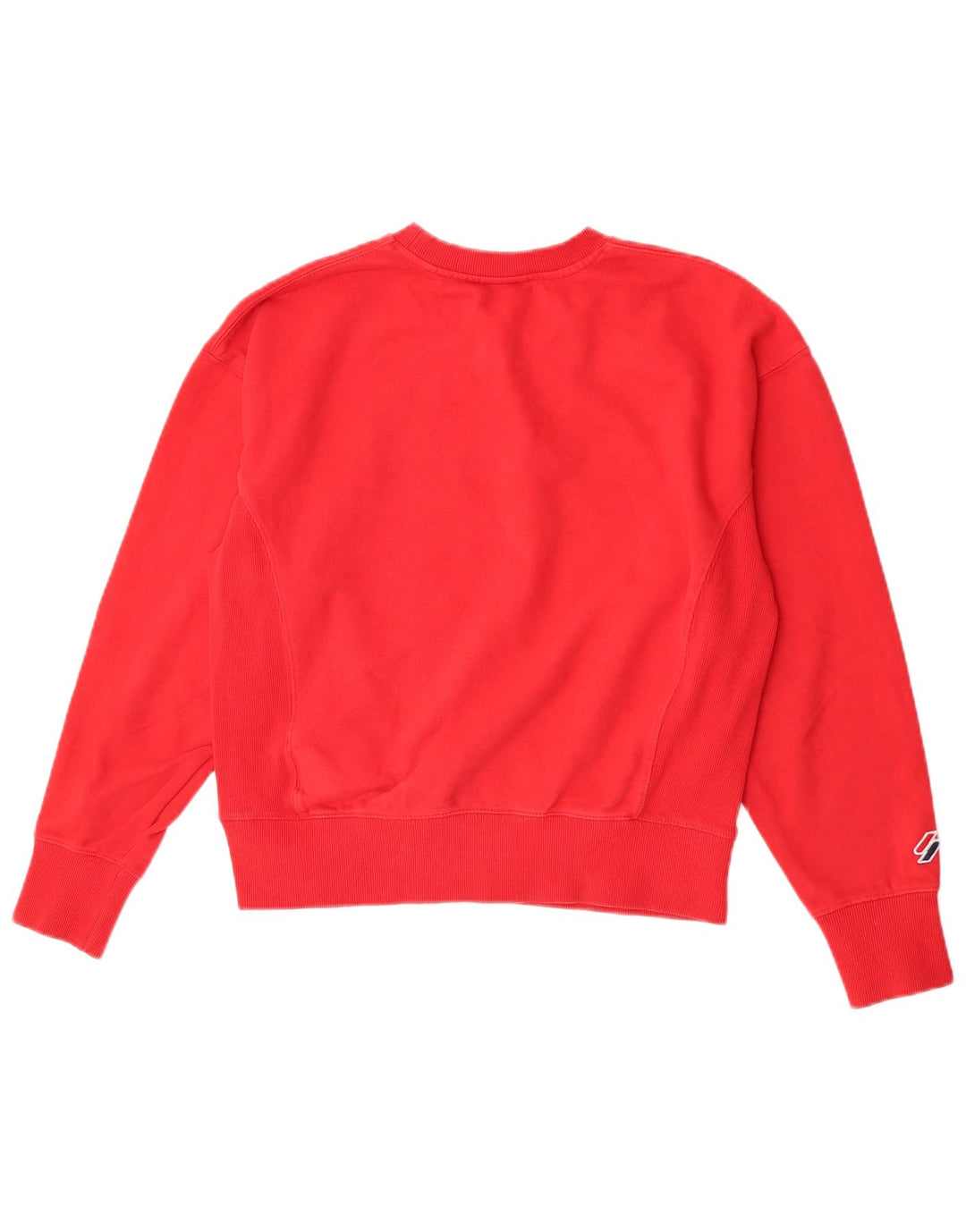 Superdry Womens Graphic Sweatshirt Jumper UK 12 Medium Red Cotton