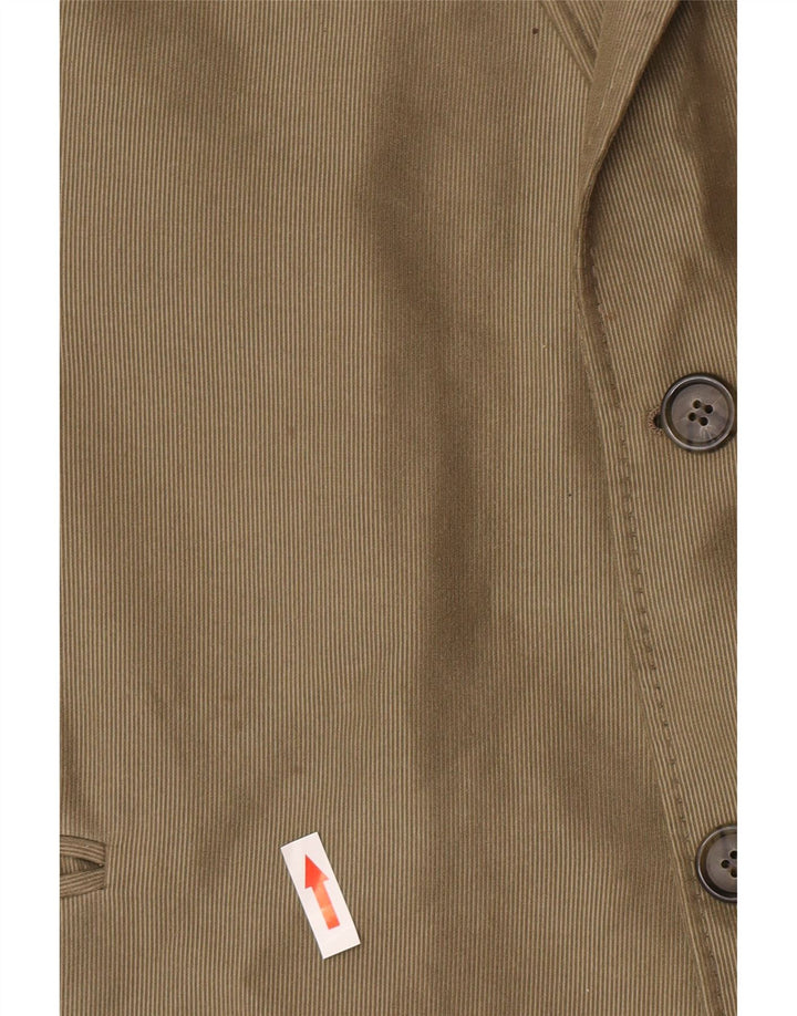 Marks & Spencer Mens Long 2 Button Blazer Jacket UK 48 2XL Green Polyester