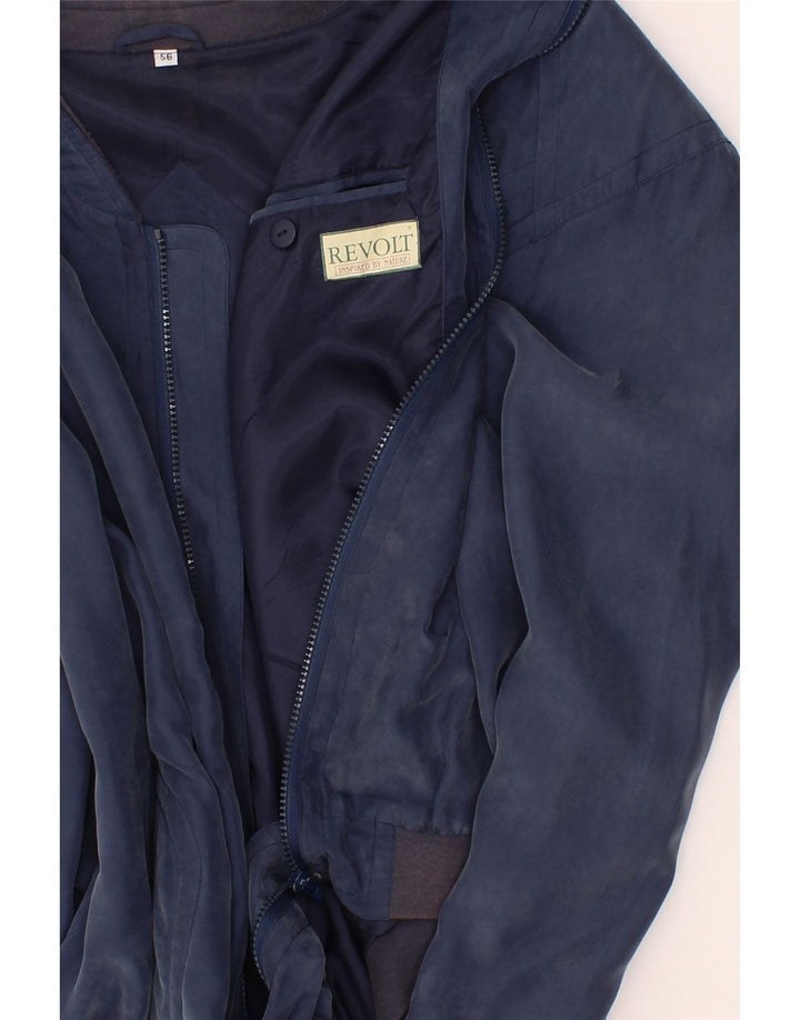 VINTAGE Mens Bomber Jacket IT 56 3XL Navy Blue Vintage Vintage and Second-Hand Vintage from Messina Hembry 