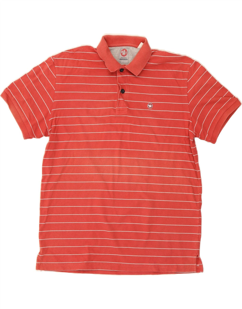 MURPHY & NYE Mens Sailmakers Polo Shirt 2XL Red Striped Cotton Vintage Murphy & Nye and Second-Hand Murphy & Nye from Messina Hembry 