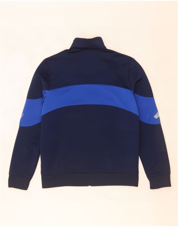 Adidas Boys Graphic Tracksuit Top Jacket 12-13 Years Navy Blue Colourblock