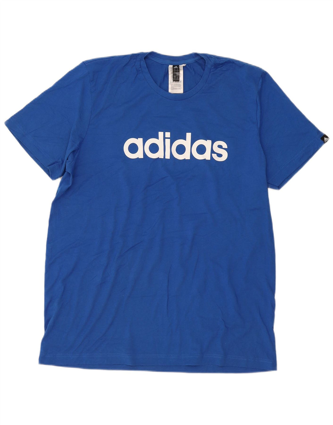 Adidas Mens Graphic T-Shirt Top Large Blue Cotton