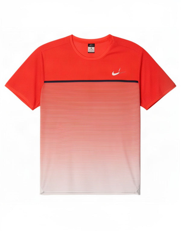 Nike Mens Dri Fit T-Shirt Top XL Red Pinstripe Polyester