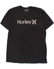 HURLEY Mens Graphic T-Shirt Top XL Black Cotton