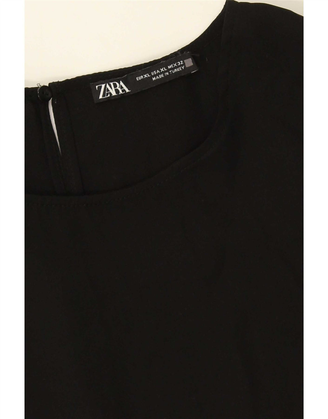 Zara Womens 3/4 Sleeve Shift Dress UK 18 XL Black