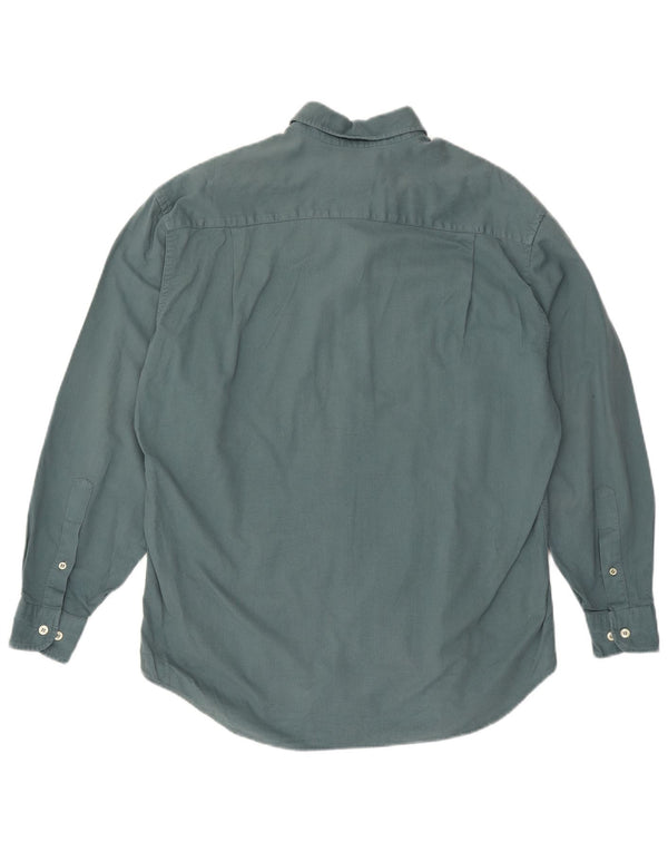 THINK PINK Mens Shirt Size 39 15 1/2 Medium Green Cotton