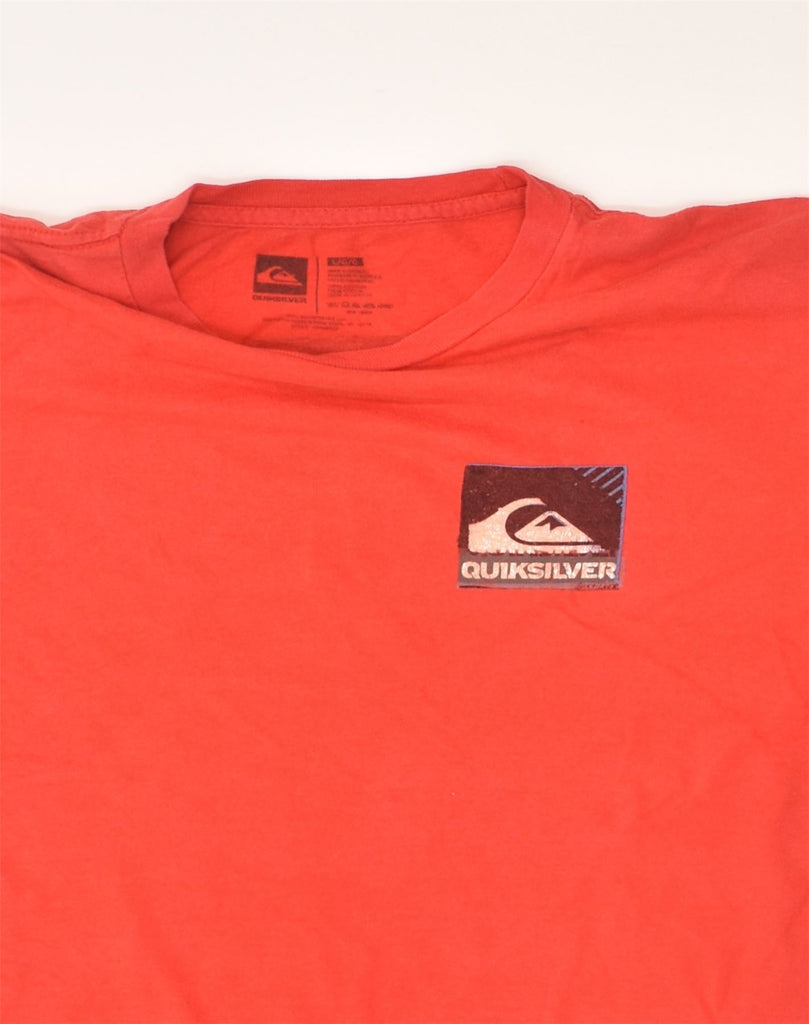 QUIKSILVER Womens Graphic T-Shirt Top UK 14 Large Red Cotton | Vintage Quiksilver | Thrift | Second-Hand Quiksilver | Used Clothing | Messina Hembry 