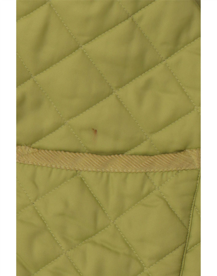 RIFLE Mens Quilted Gilet UK 38 Medium Green Polyamide