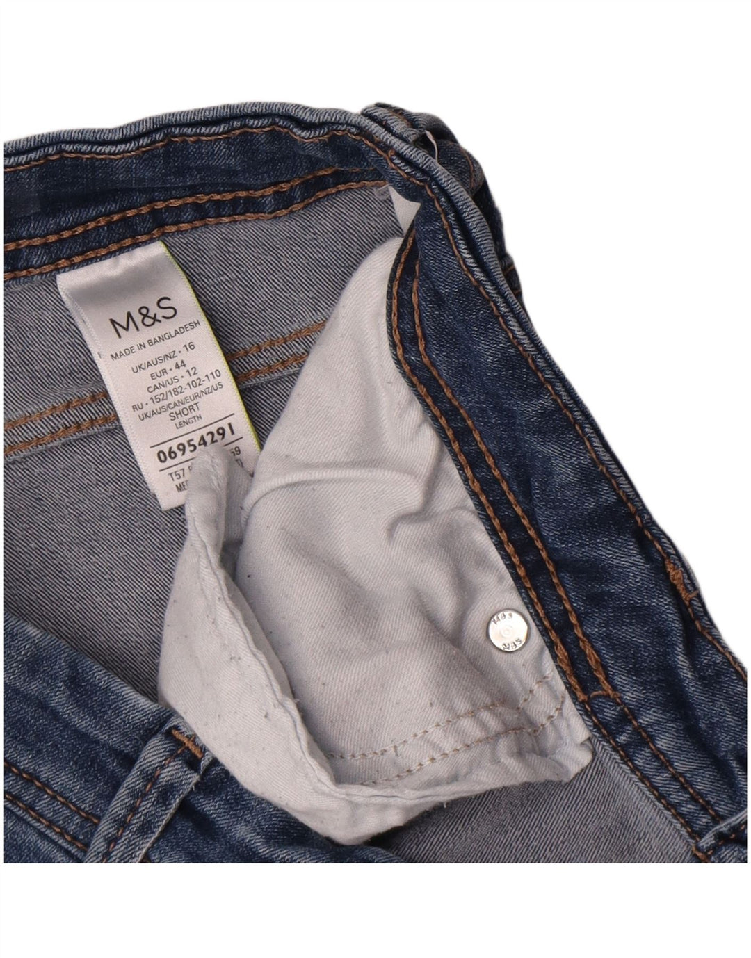 Marks & Spencer Womens Bootcut Jeans W32 L26 Blue Cotton