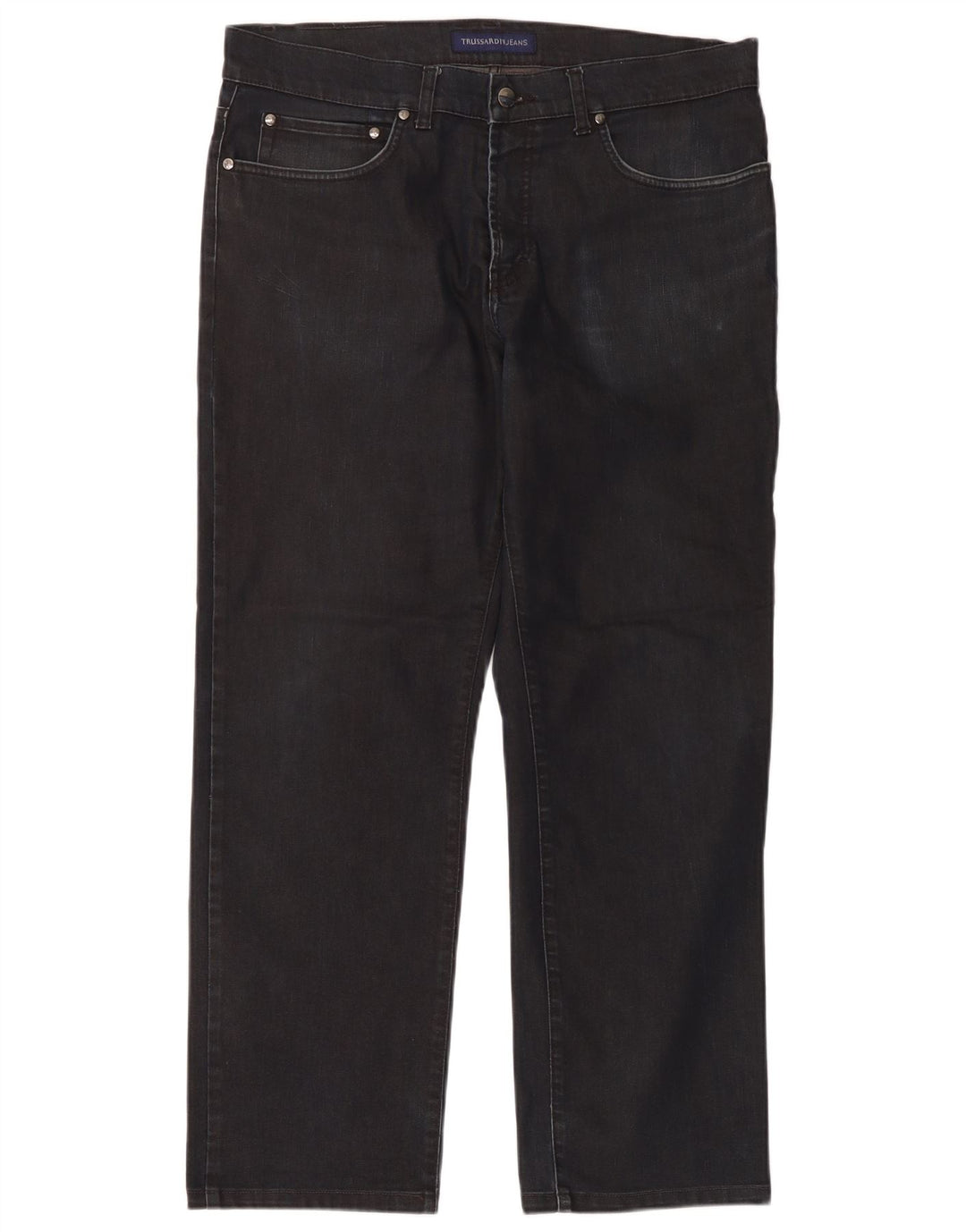 Trussardi Mens Straight Jeans W38 L29 Navy Blue Cotton