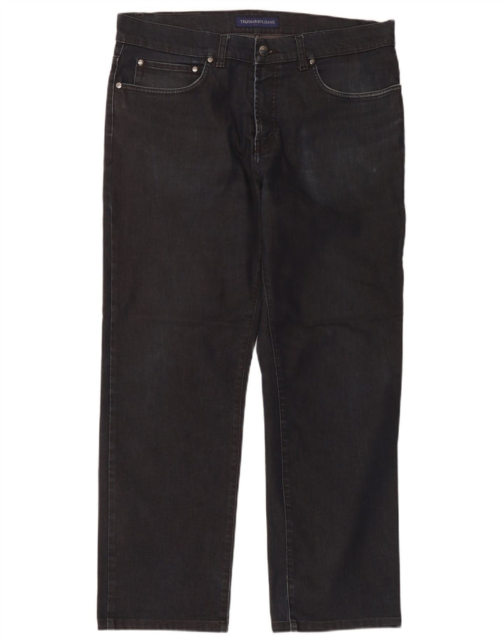 Trussardi Mens Straight Jeans W38 L29 Navy Blue Cotton