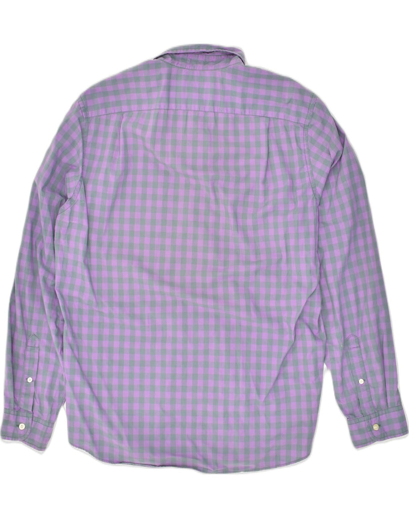 J. CREW Mens Shirt Large Purple Check Cotton | Vintage J. Crew | Thrift | Second-Hand J. Crew | Used Clothing | Messina Hembry 