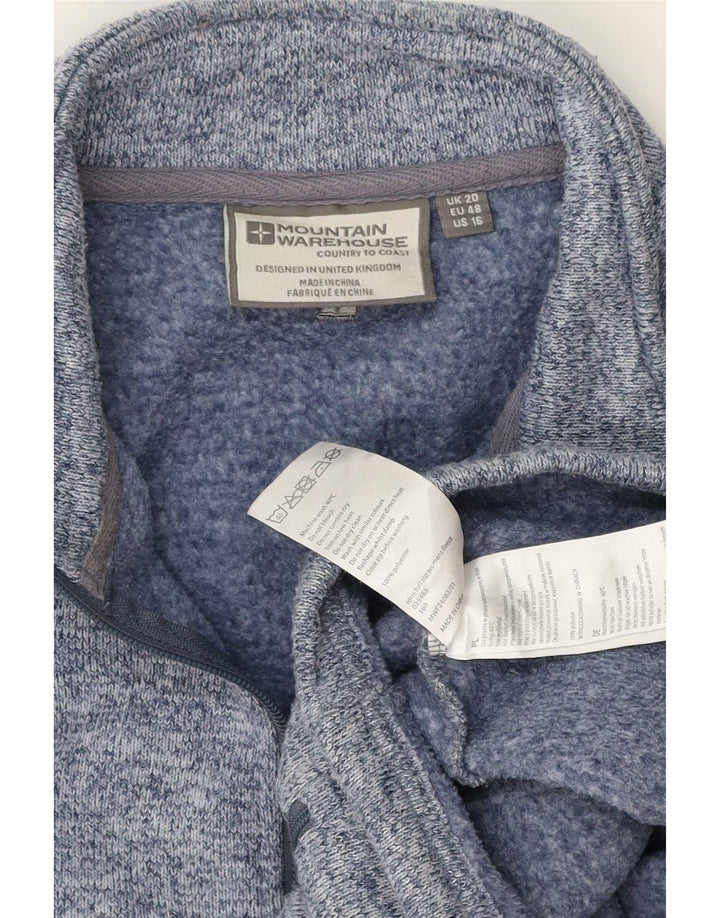 Mountain Warehouse Womens Tracksuit Top Jacket UK 20 2XL Blue Flecked