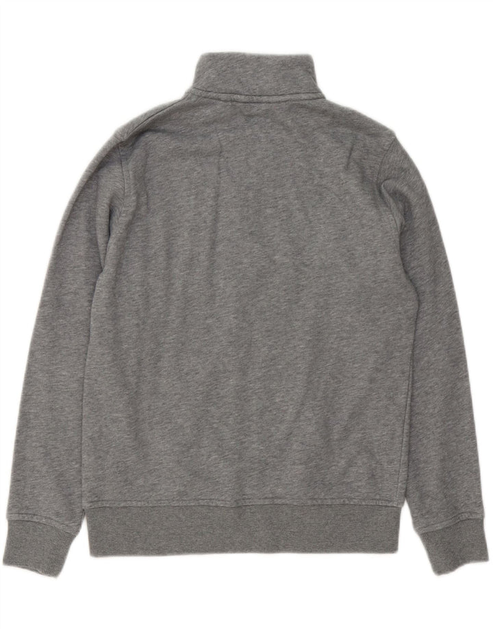 Gant Boys Zip Neck Sweatshirt Jumper 13-14 Years Grey Cotton