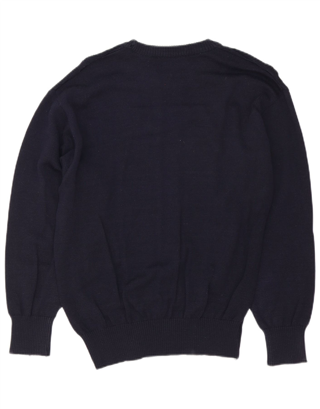 Breidhof Mens Crew Neck Jumper Sweater IT 50 Medium Navy Blue New Wool